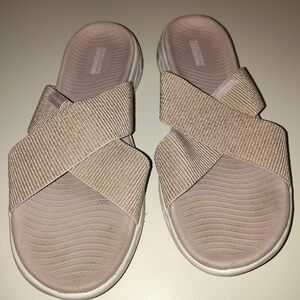 Women's Beige Slide Sandals